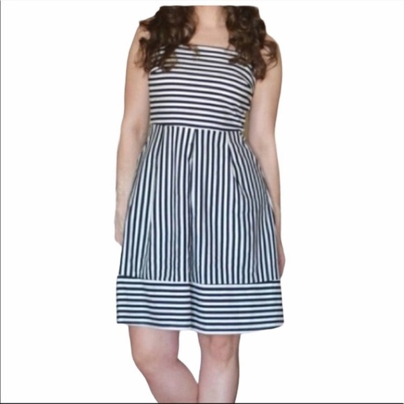 Brixon Ivy Black Striped Levi Dress size L Large - Picture 1 of 11